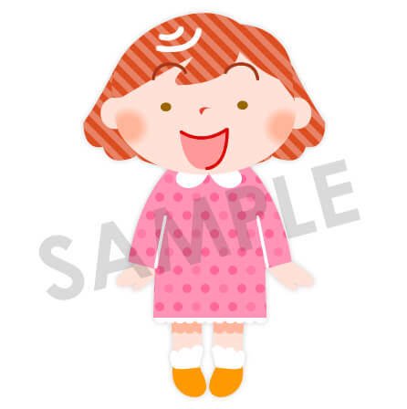 女の子 ピンクの服 のイラスト 保育園 幼稚園に使える無料イラスト素材ダウンロード